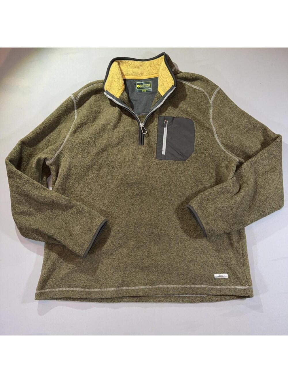 GH Fleece 1/4 Zip Mens XL Explorer Jacket  Pullover Green Arctic Terrain Outdoor